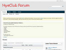 Tablet Screenshot of forum.hyeclub.com